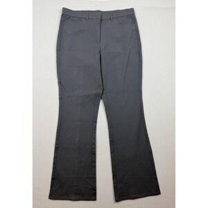 IsaacMizrahiLive! Womens Gray Dress Pants Flat Front Size 12 Stretch Career NWOT